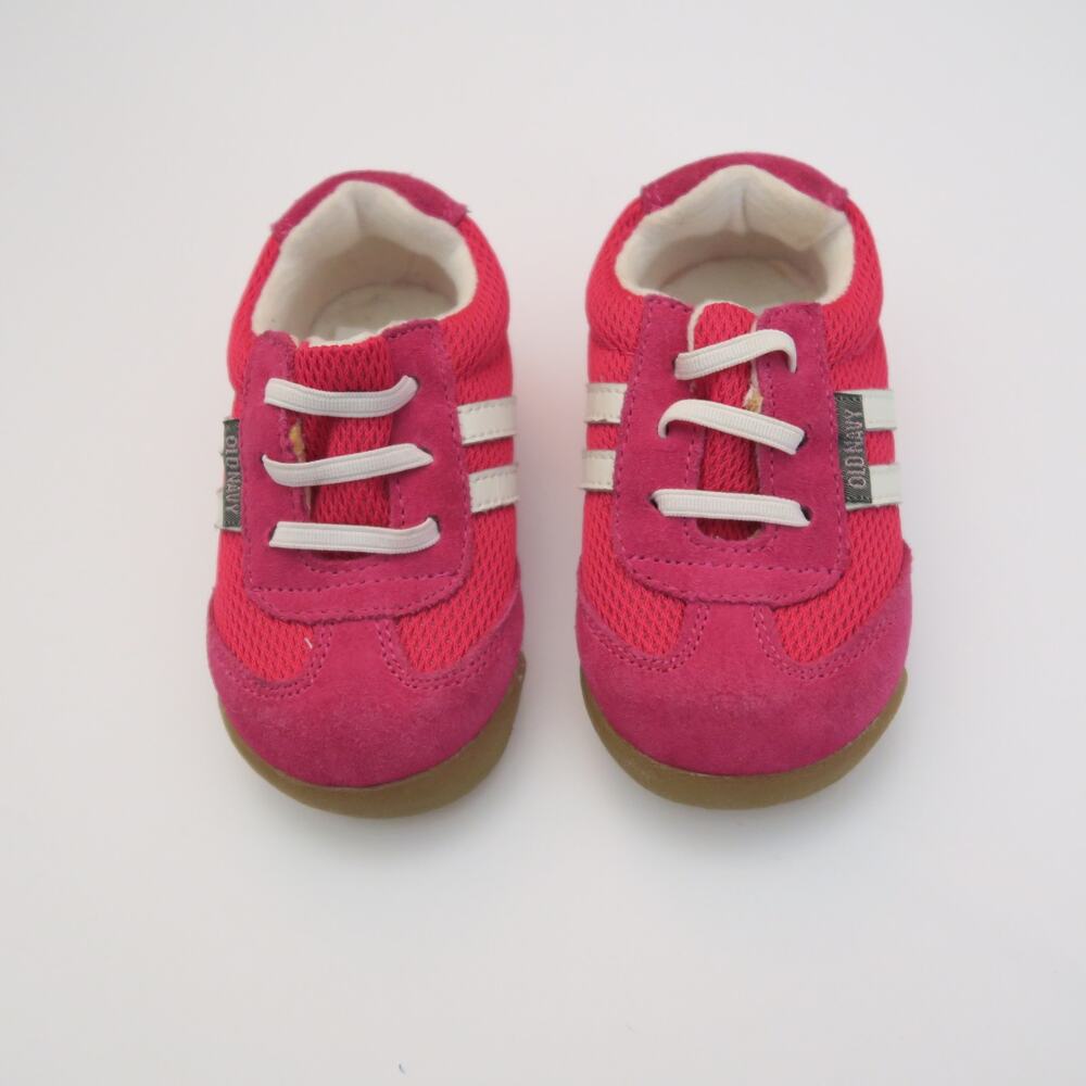 Old Navy Baby Vintage Pink Suede Sneakers Size US 18-24 Mos